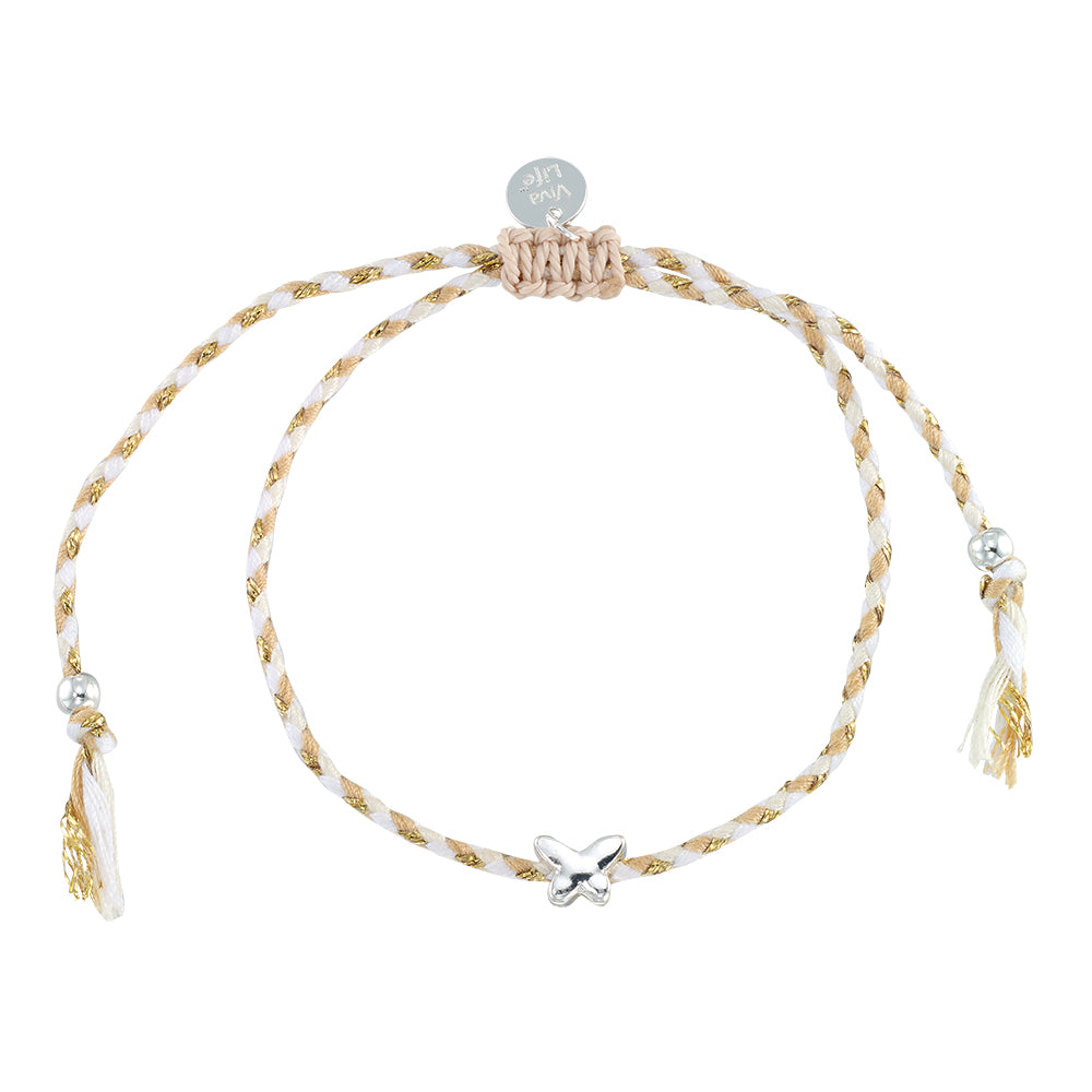 Mini Butterfly Multi-Color Cord Bracelet