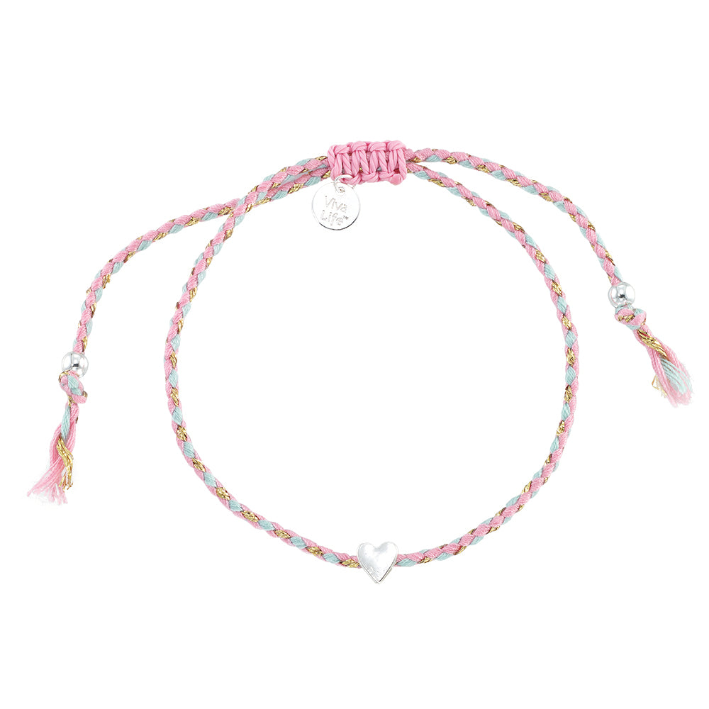 Mini Heart Multi-Color Cord Bracelet