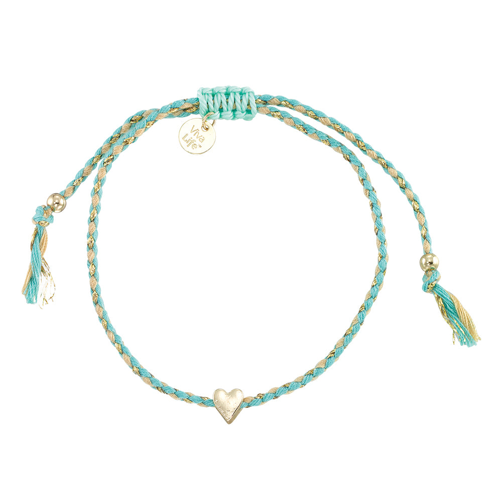 Mini Heart Multi-Color Cord Bracelet