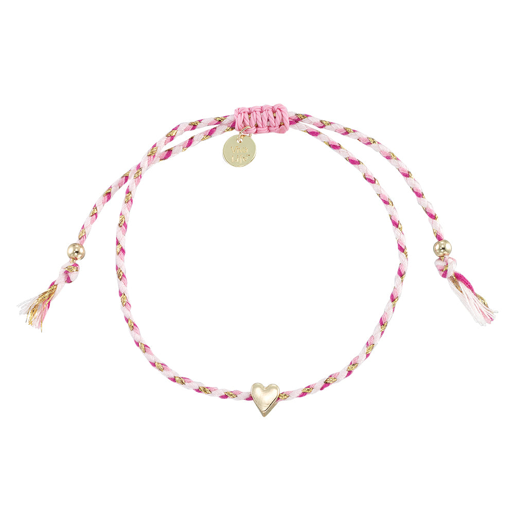 Mini Heart Multi-Color Cord Bracelet
