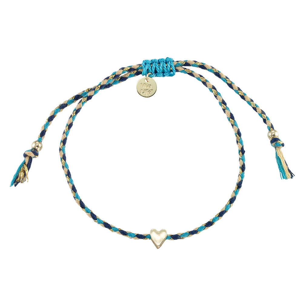 Mini Heart Multi-Color Cord Bracelet