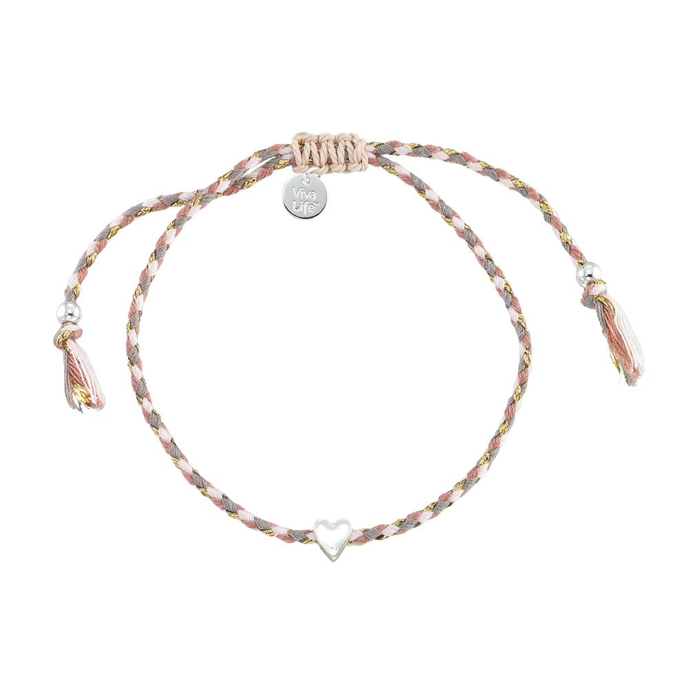 Mini Heart Multi-Color Cord Bracelet