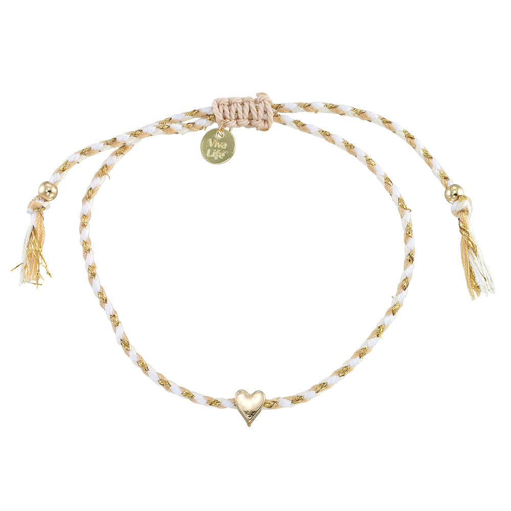Mini Heart Multi-Color Cord Bracelet
