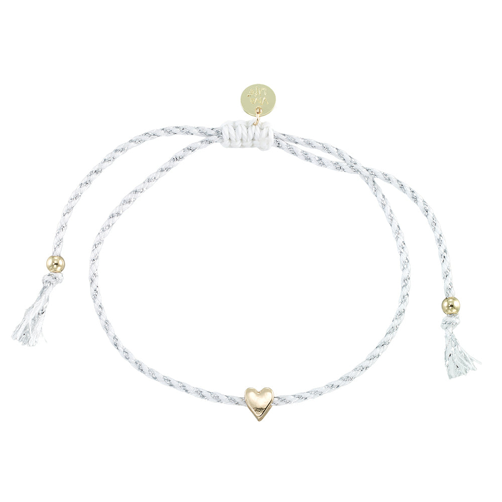 Mini Heart Multi-Color Cord Bracelet