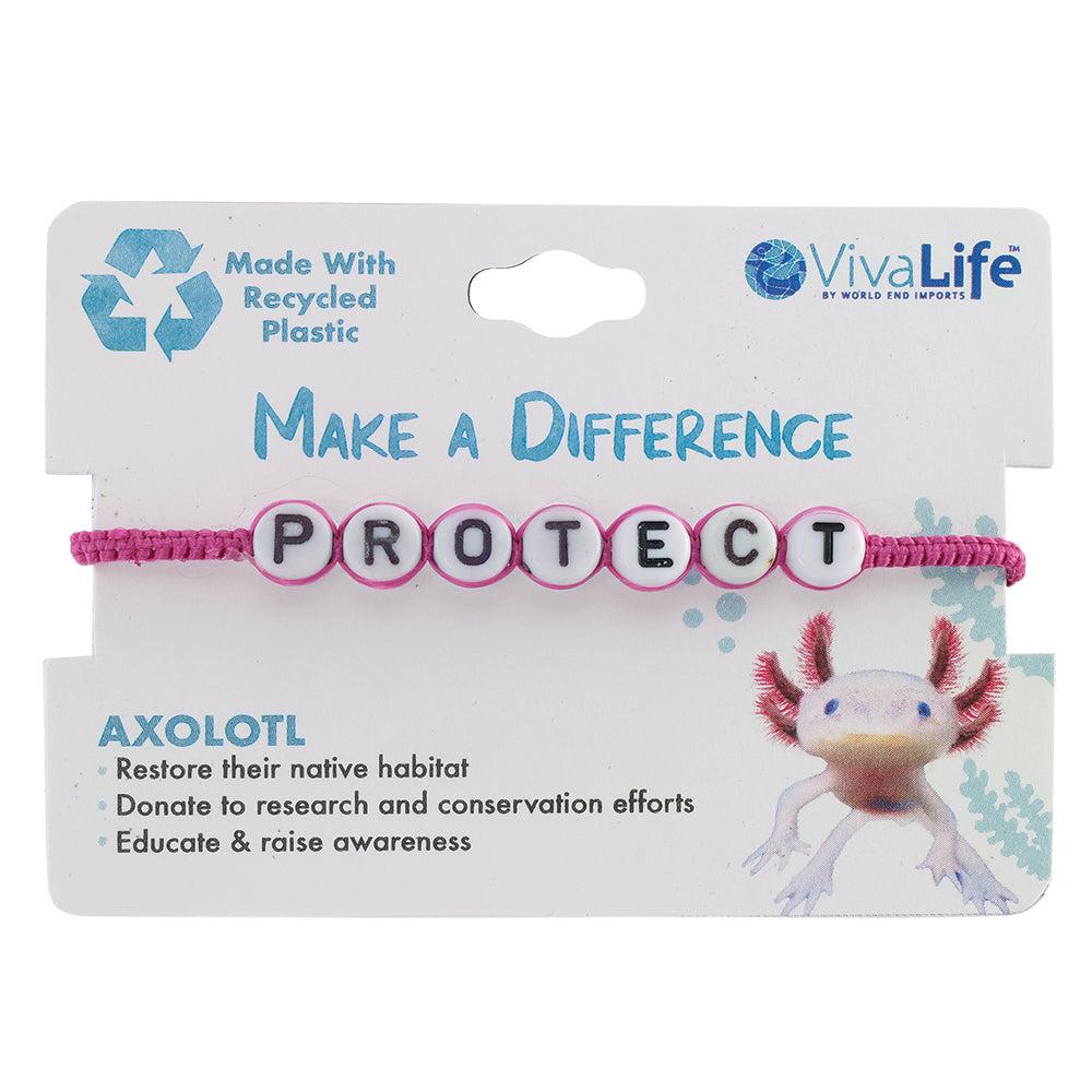 &quot;PROTECT&quot; Recyclable Axolotl Bracelet