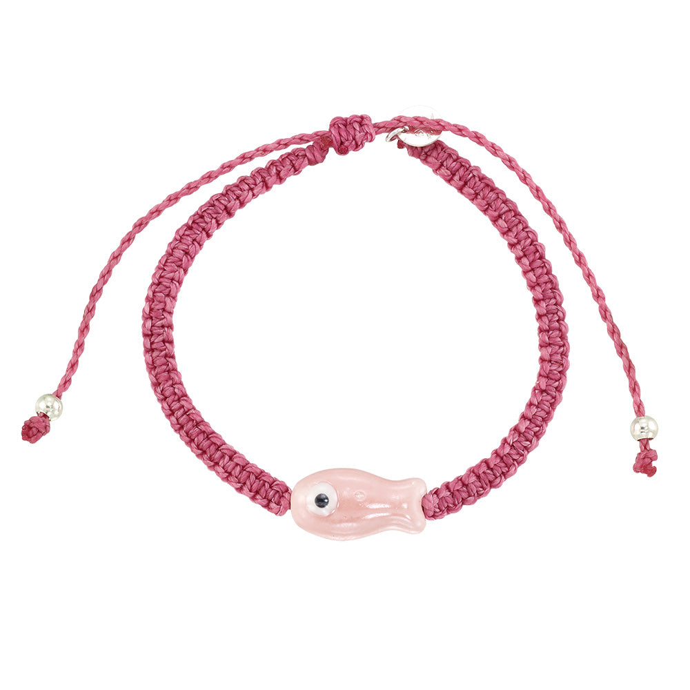 Wax Cord Ceramic Sardine Bracelet