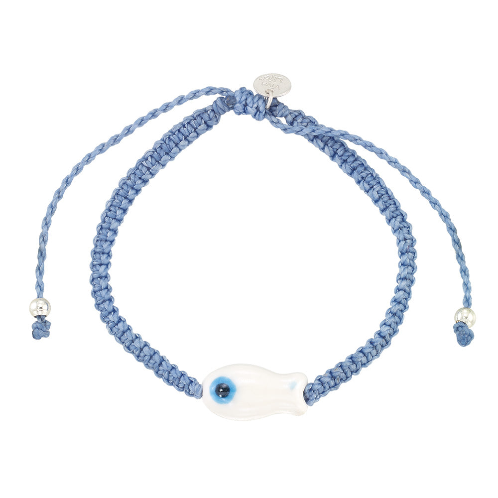 Wax Cord Ceramic Sardine Bracelet