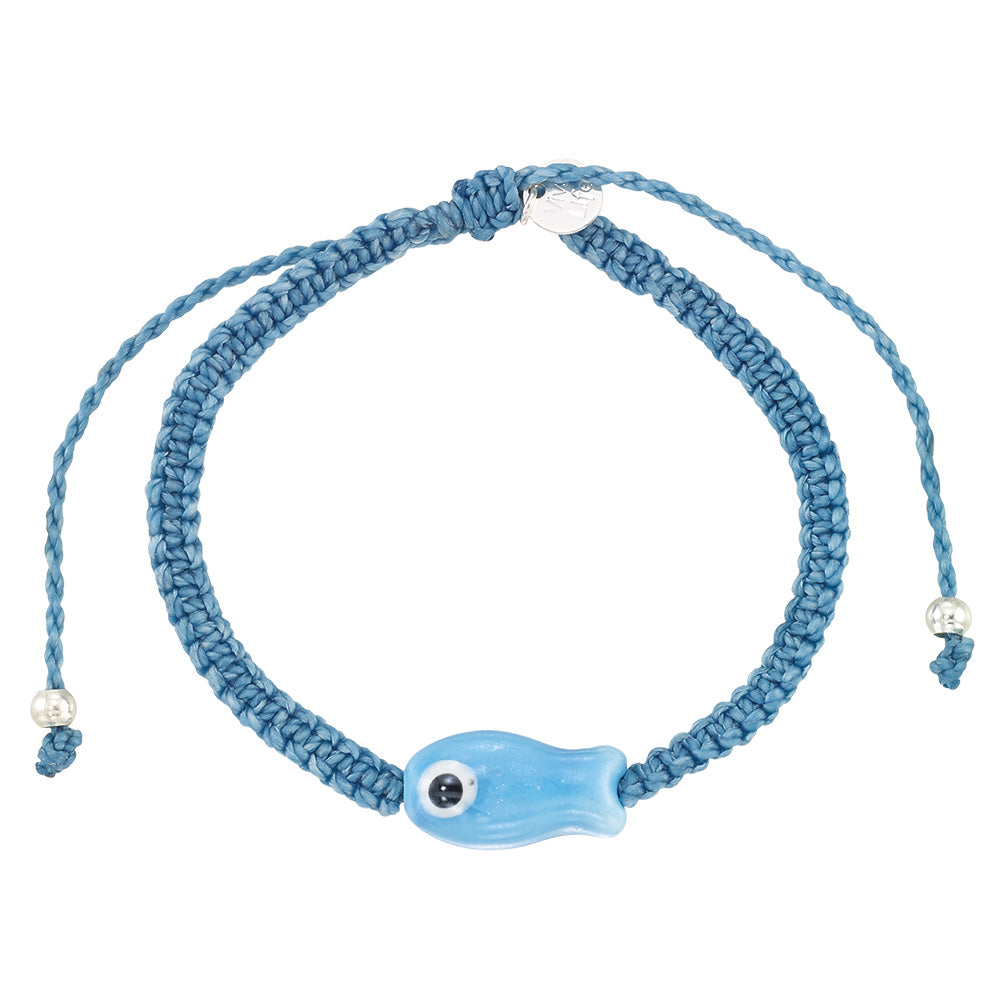 Wax Cord Ceramic Sardine Bracelet