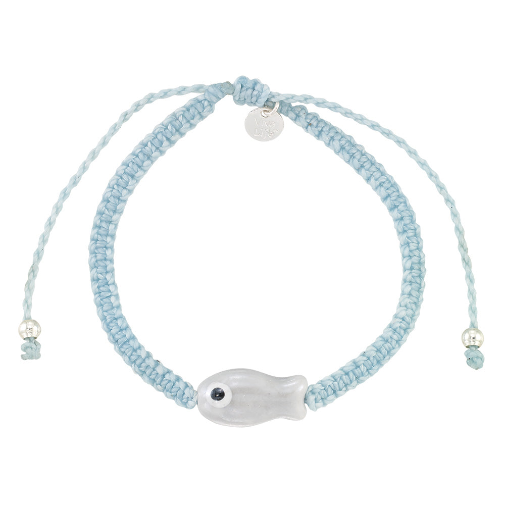 Wax Cord Ceramic Sardine Bracelet