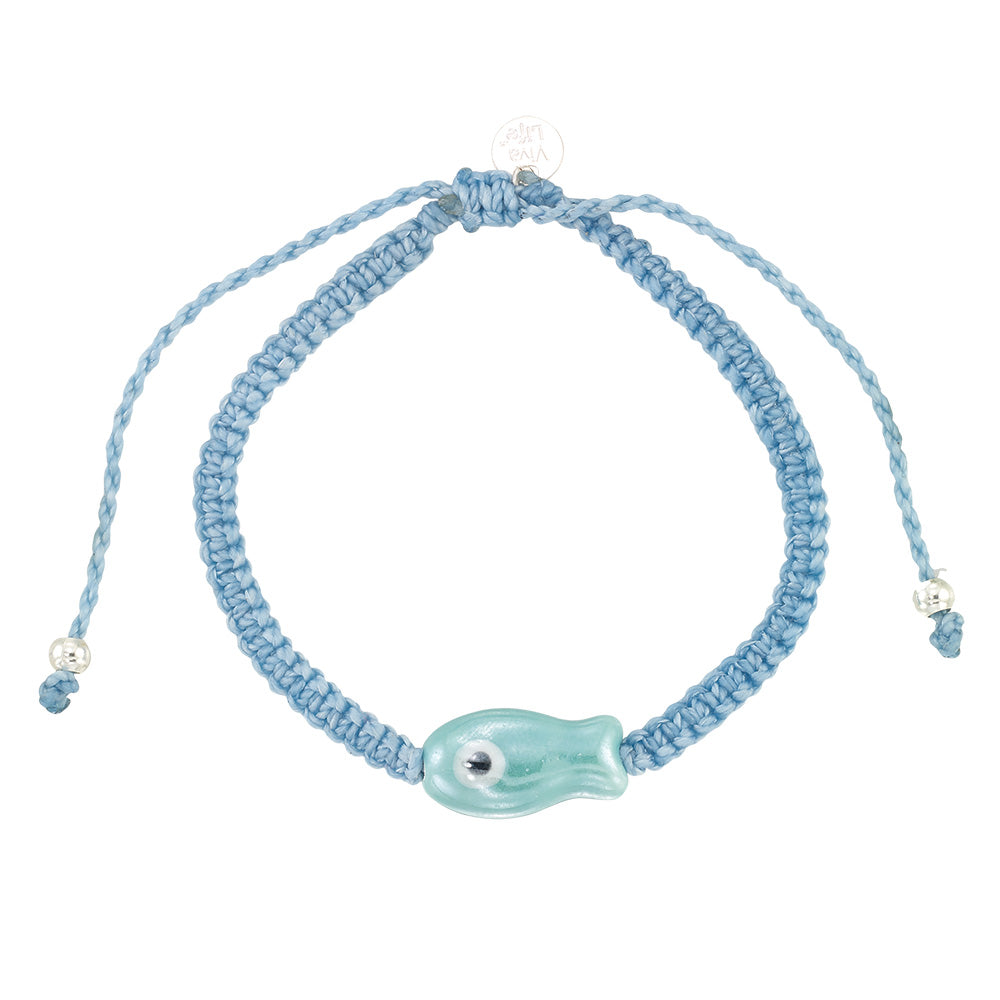 Wax Cord Ceramic Sardine Bracelet