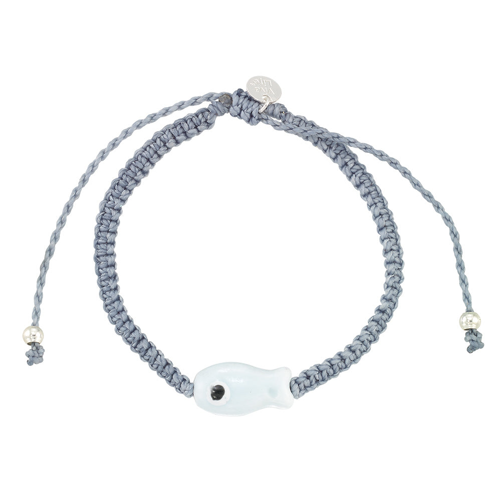 Wax Cord Ceramic Sardine Bracelet