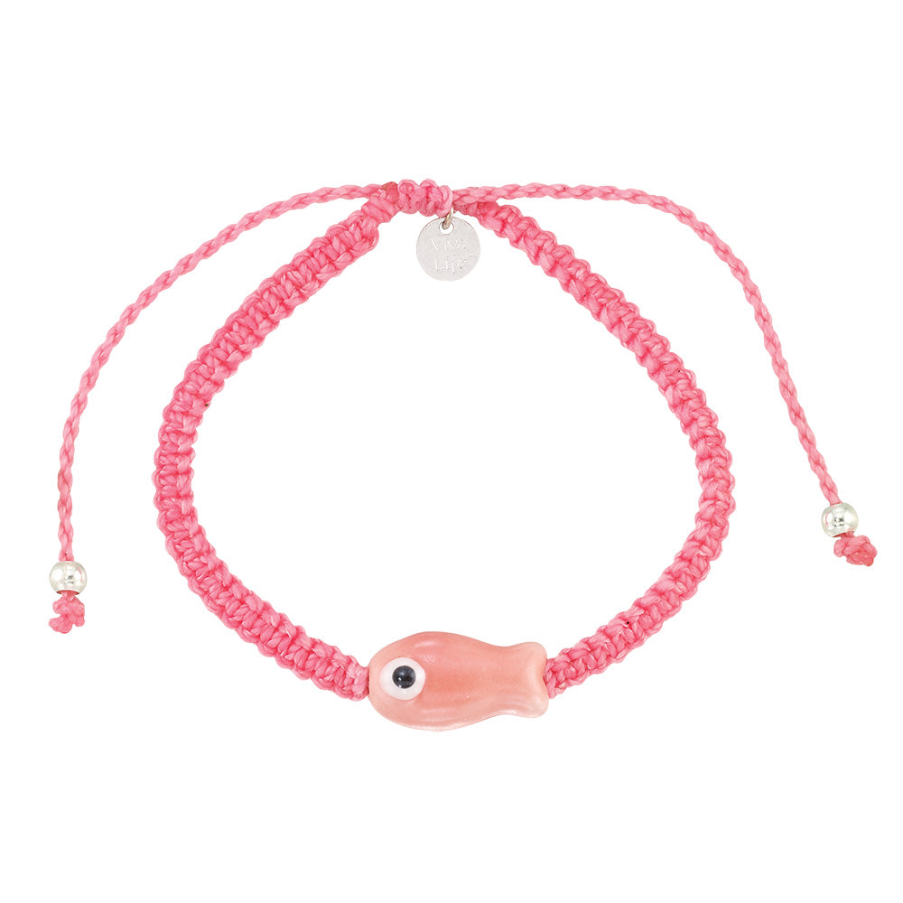 Wax Cord Ceramic Sardine Bracelet