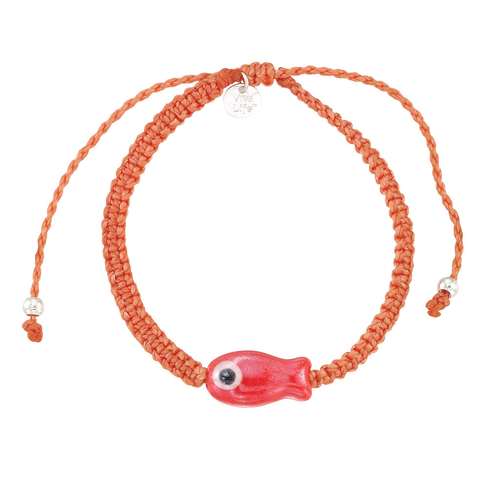 Wax Cord Ceramic Sardine Bracelet