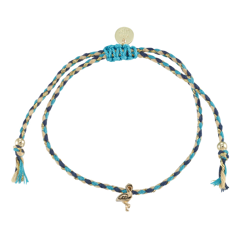 Mini Flamingo Multi Cord Bracelet