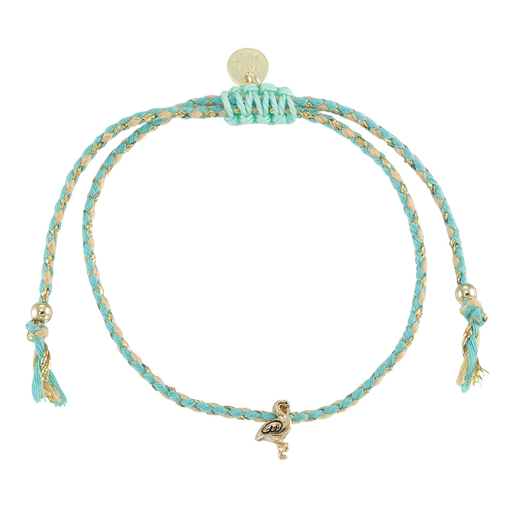 Mini Flamingo Multi Cord Bracelet