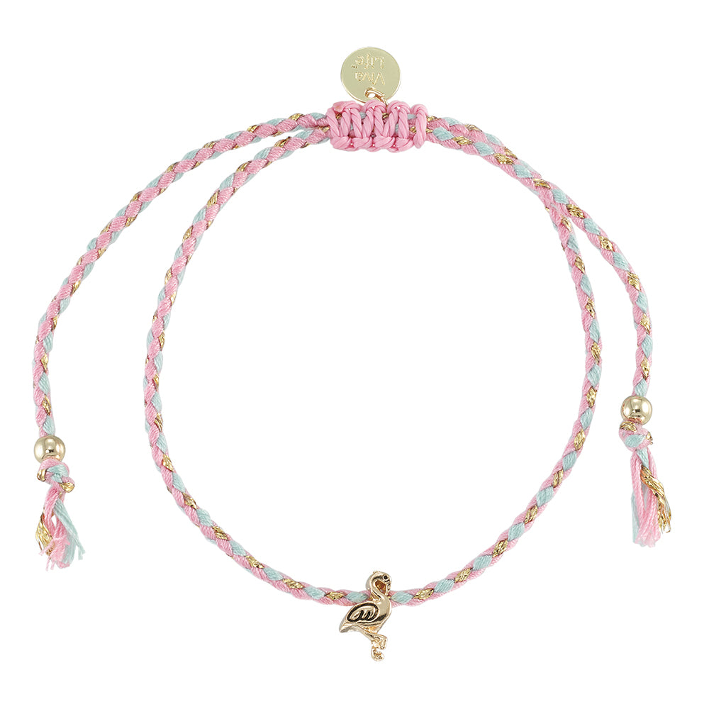 Mini Flamingo Multi Cord Bracelet