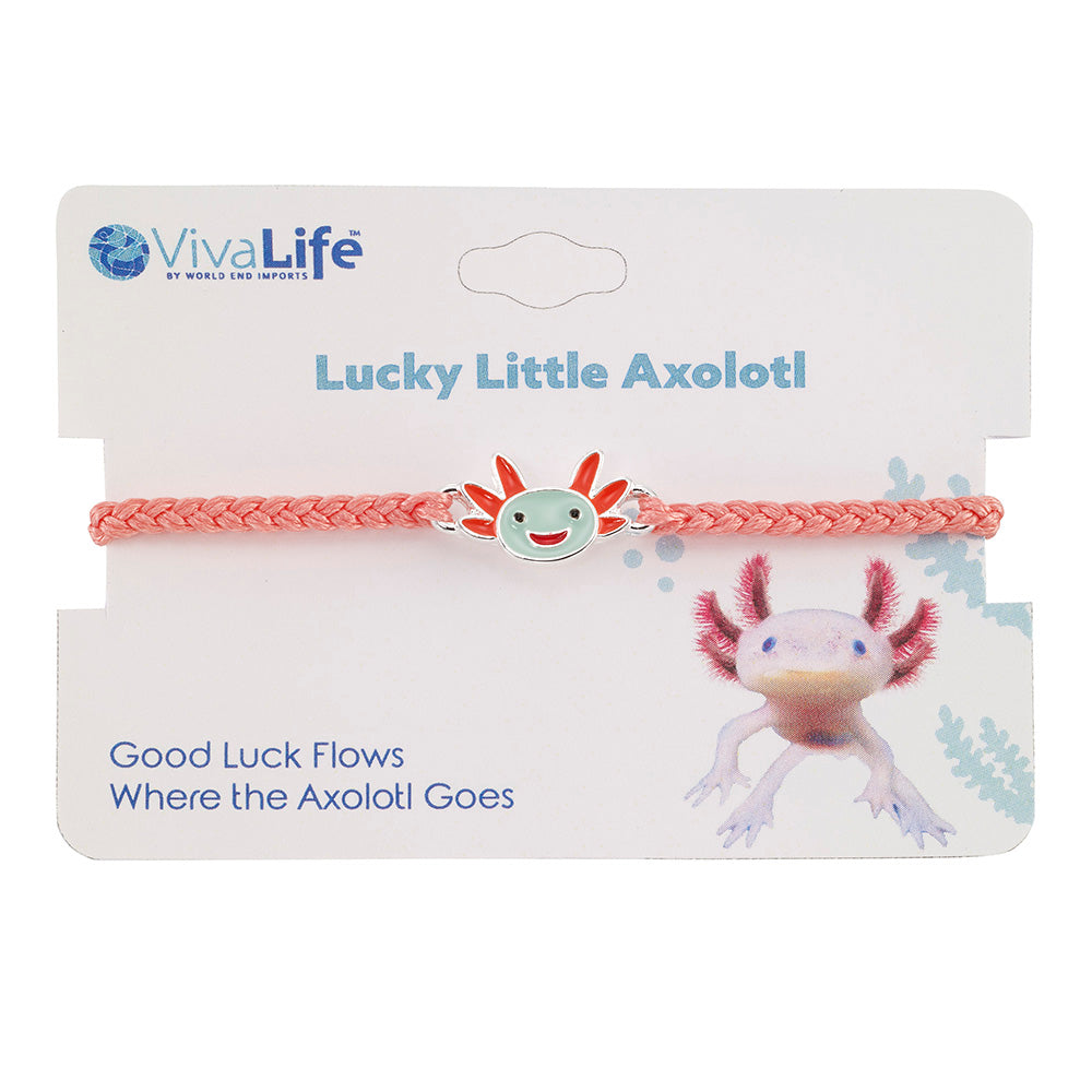 Enamel Axolotl Macrame Bracelet