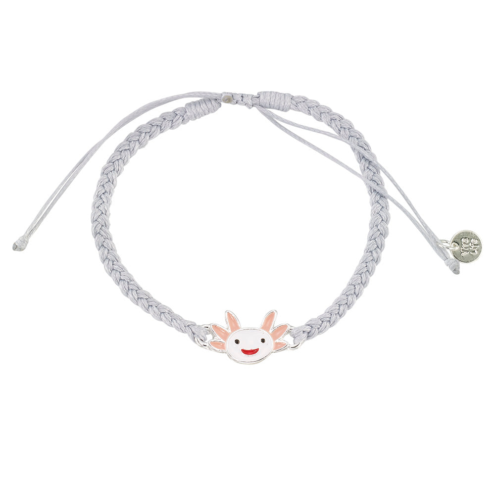 Enamel Axolotl Macrame Bracelet