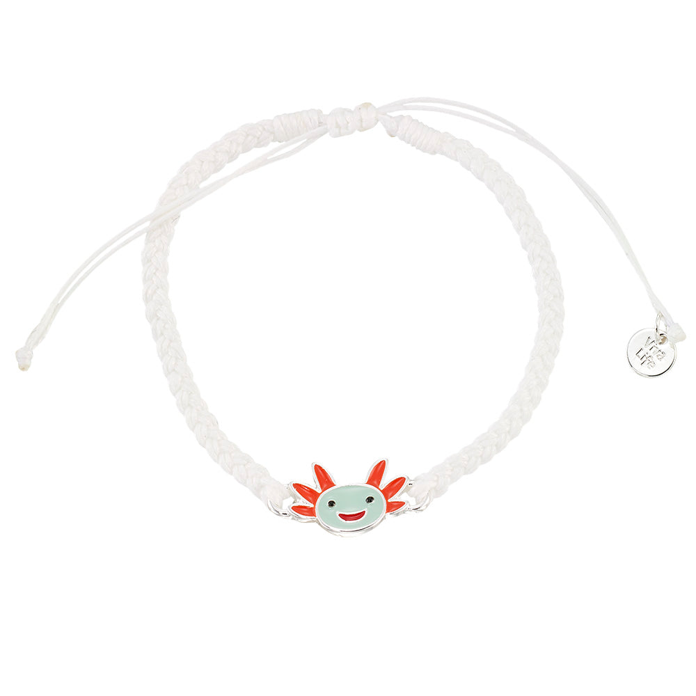 Enamel Axolotl Macrame Bracelet