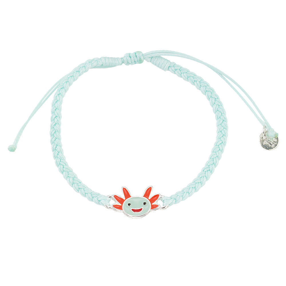 Enamel Axolotl Macrame Bracelet