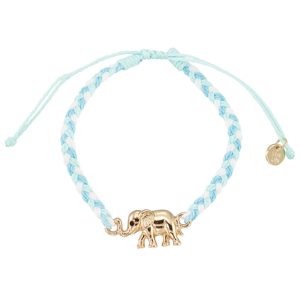 “A Trunkful” Elephant Braided Cord Bracelet