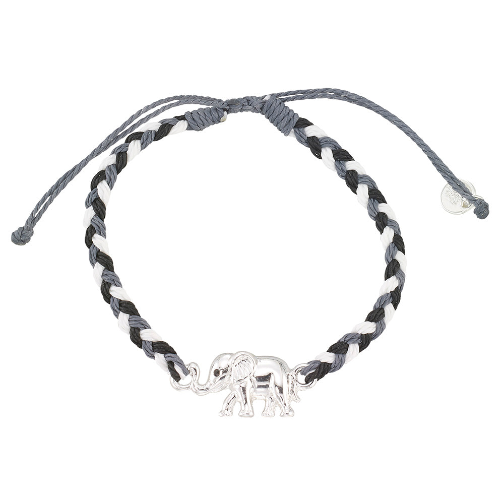“A Trunkful” Elephant Braided Cord Bracelet