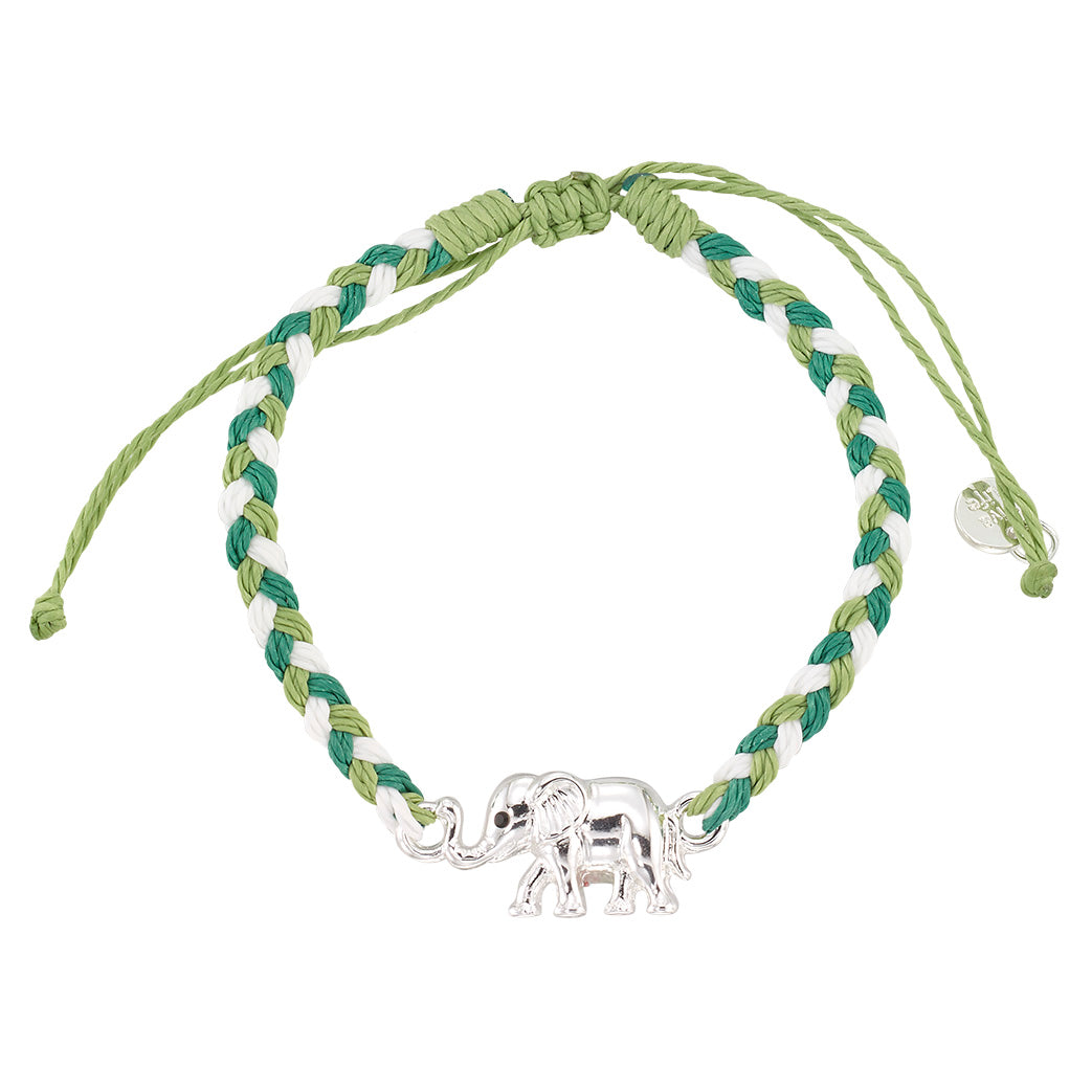 “A Trunkful” Elephant Braided Cord Bracelet