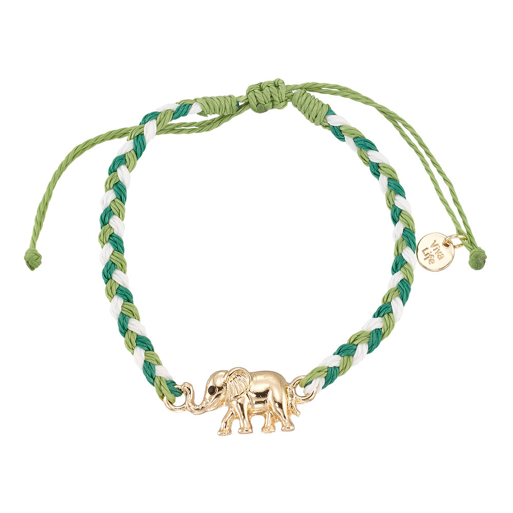 “A Trunkful” Elephant Braided Cord Bracelet
