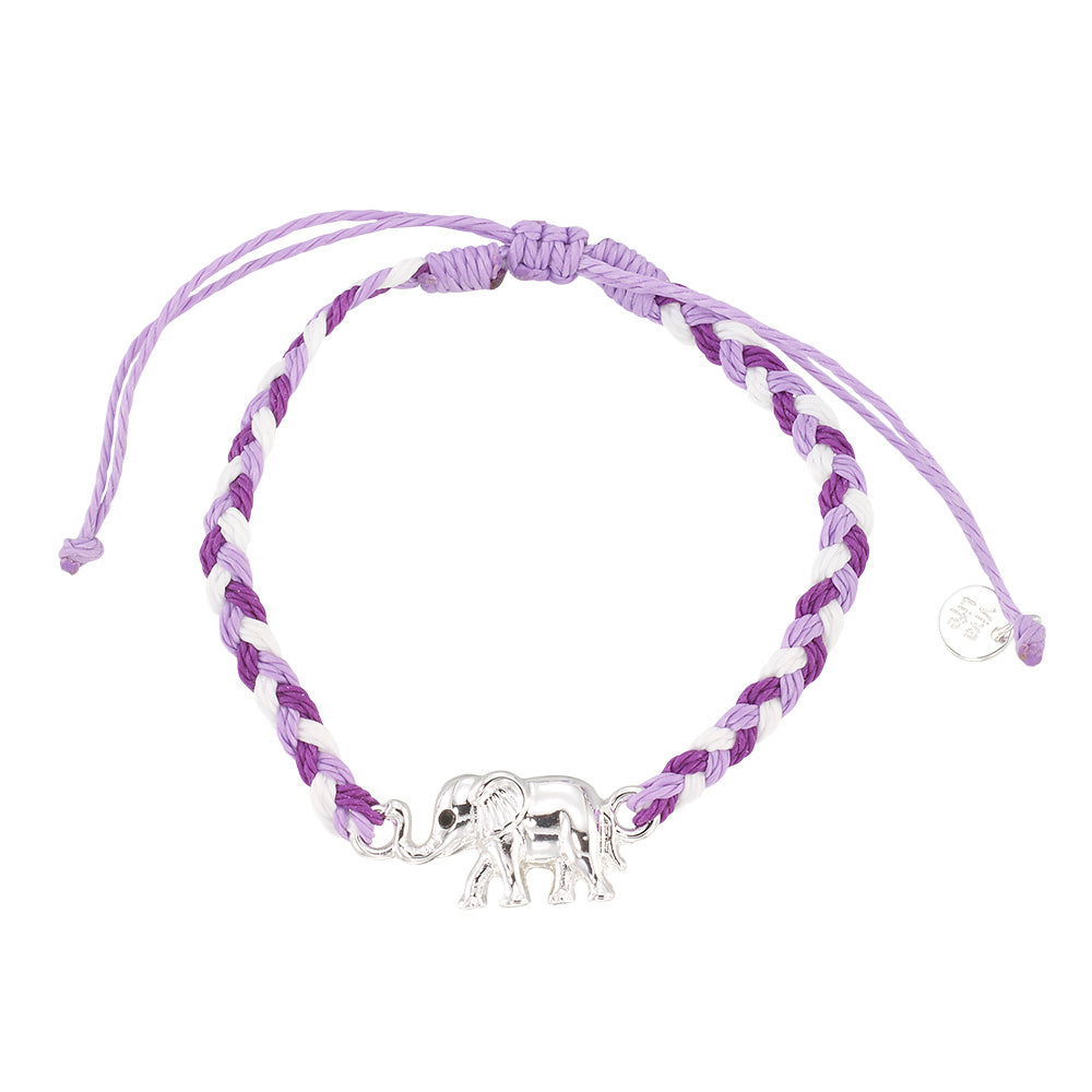“A Trunkful” Elephant Braided Cord Bracelet