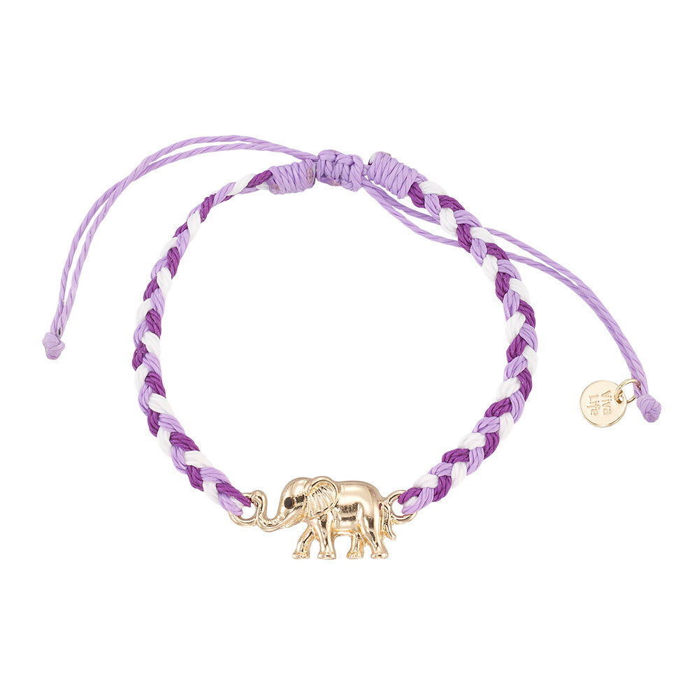 “A Trunkful” Elephant Braided Cord Bracelet