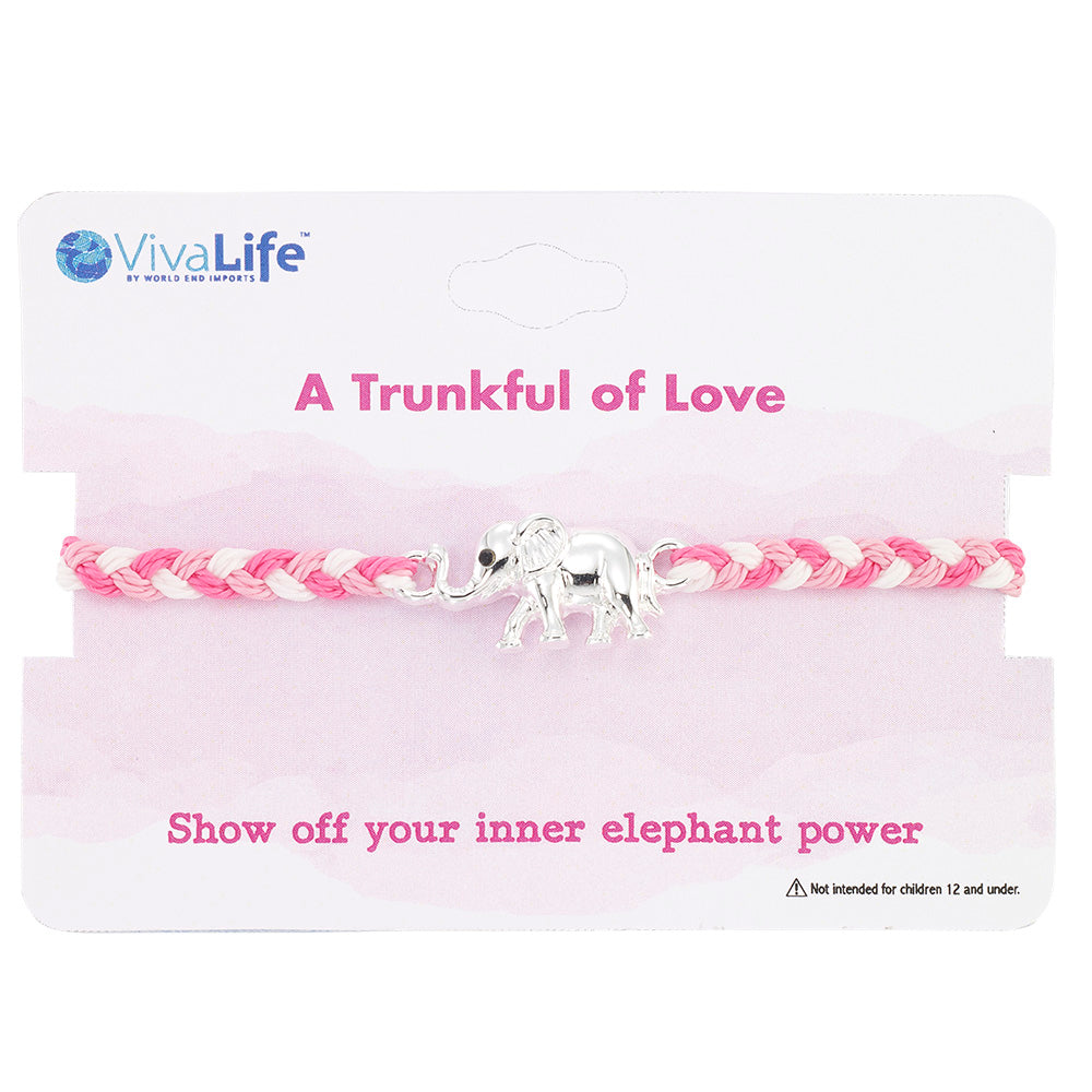 “A Trunkful” Elephant Braided Cord Bracelet