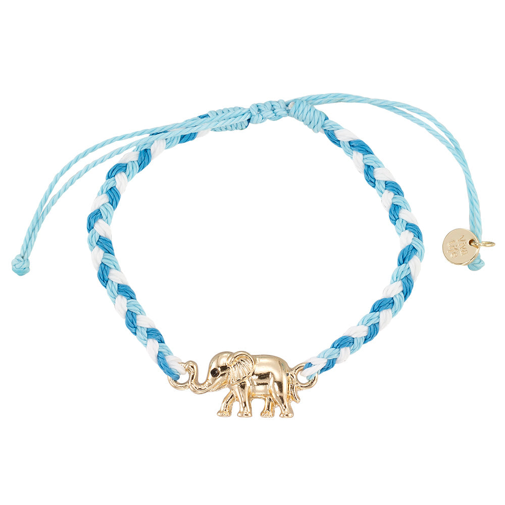 “A Trunkful” Elephant Braided Cord Bracelet