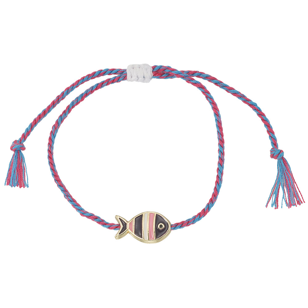 Enamel Striped Fish Bracelet
