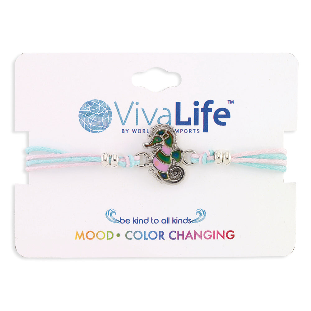Seahorse MOOD Wax Linen Bracelet