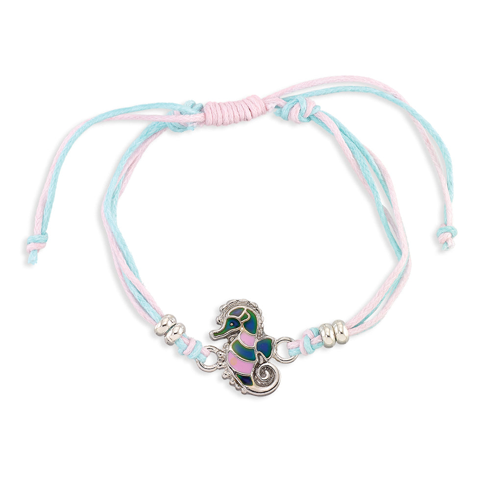 Seahorse MOOD Wax Linen Bracelet