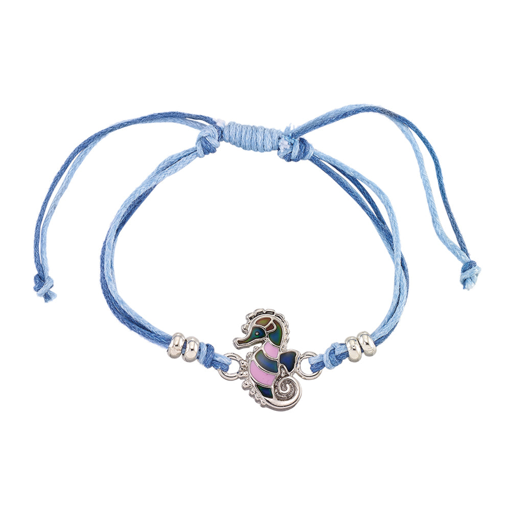 Seahorse MOOD Wax Linen Bracelet