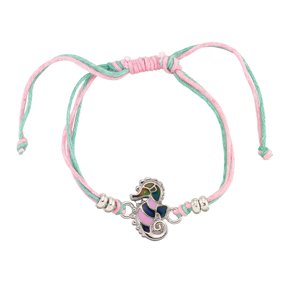 Seahorse MOOD Wax Linen Bracelet