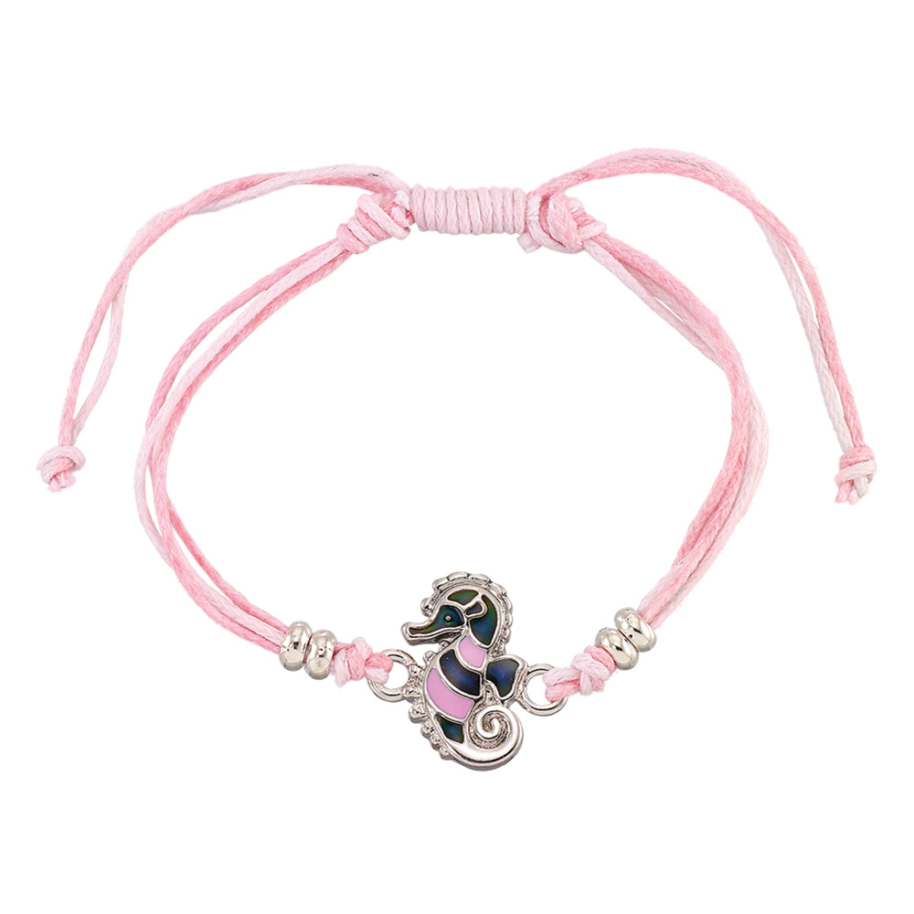 Seahorse MOOD Wax Linen Bracelet