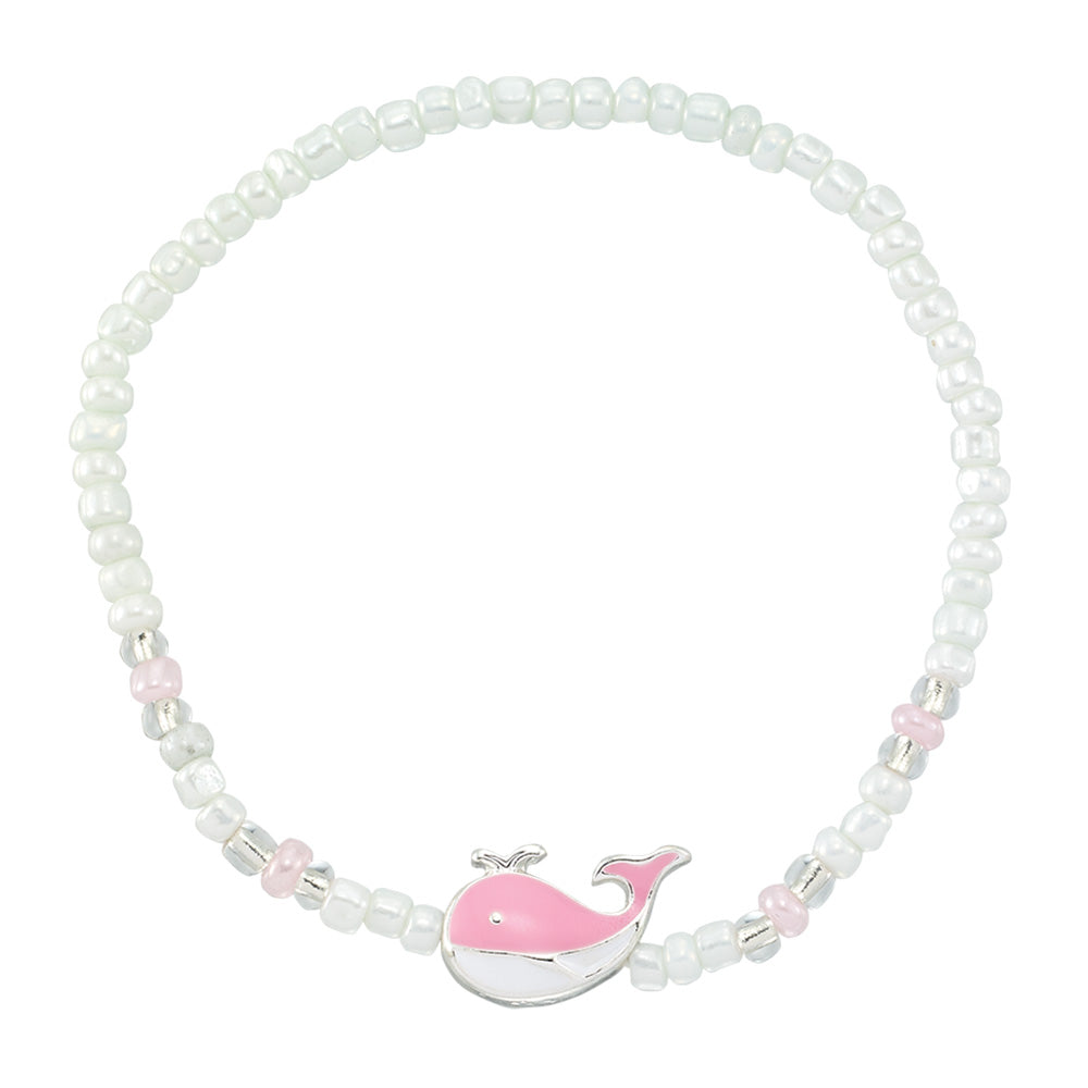 Enamel Whale Seed Bead Bracelet