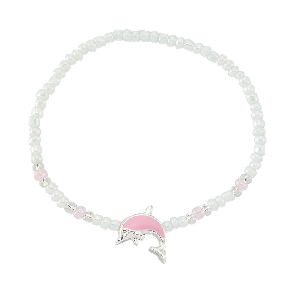 Enamel Dolphin Seed Bead Dolphin Bracelet