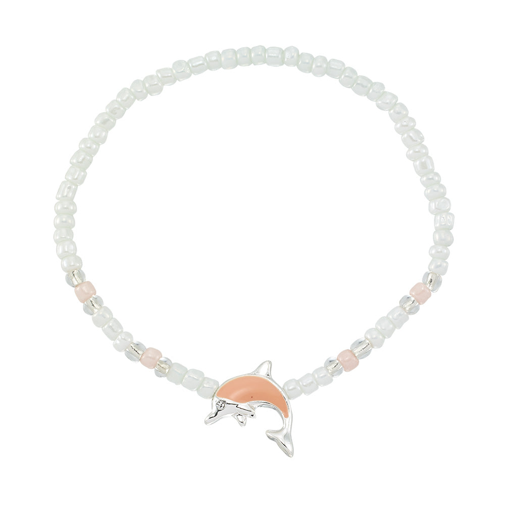 Enamel Dolphin Seed Bead Dolphin Bracelet