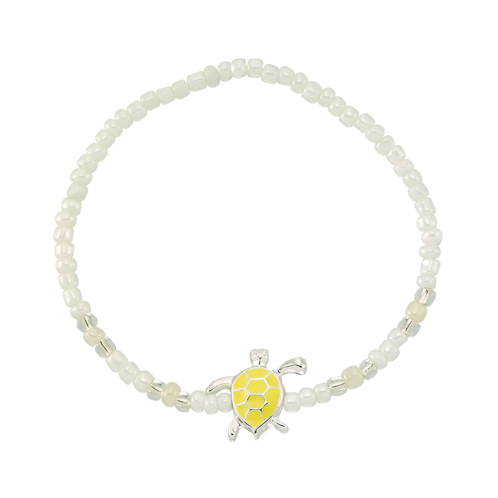 Enamel Sea Turtle Seed Bead Bracelet