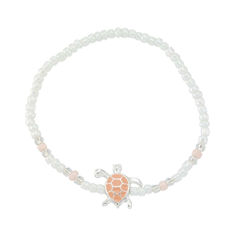 Enamel Sea Turtle Seed Bead Bracelet