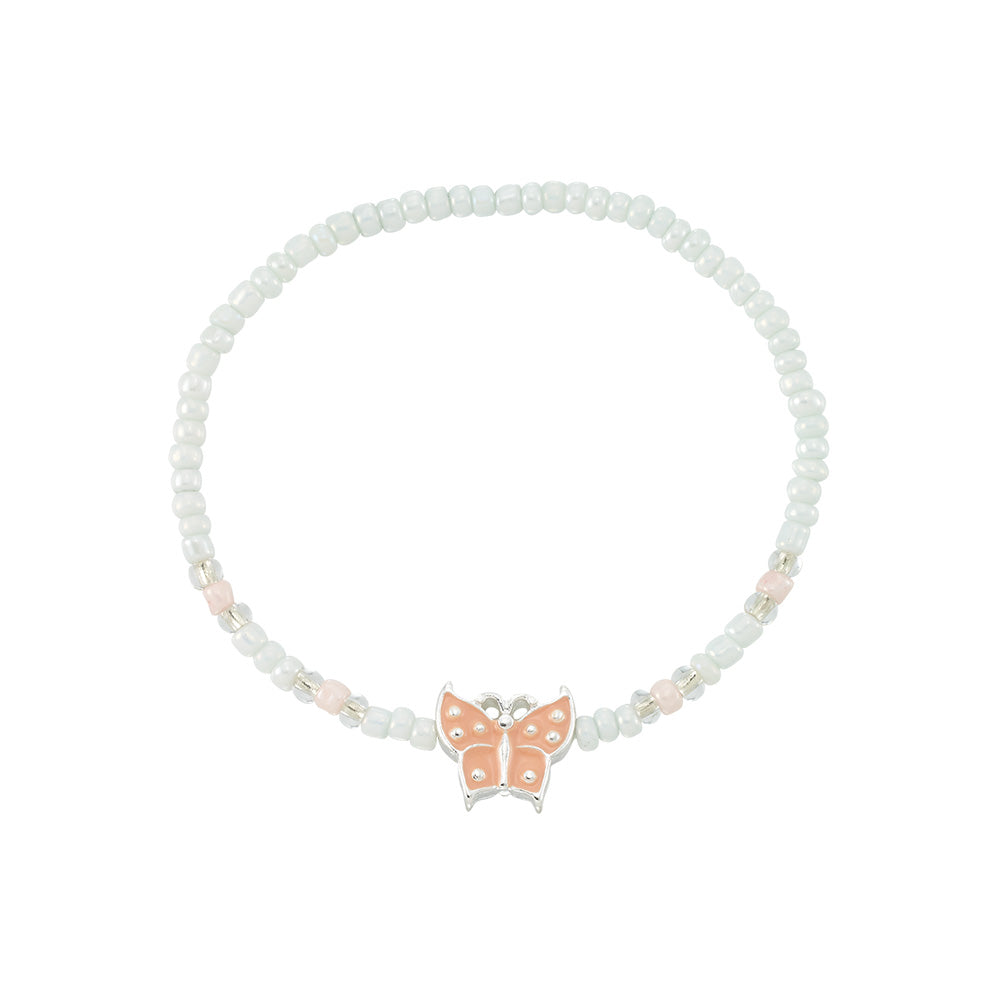 Enamel Butterfly Seed Bead Bracelet