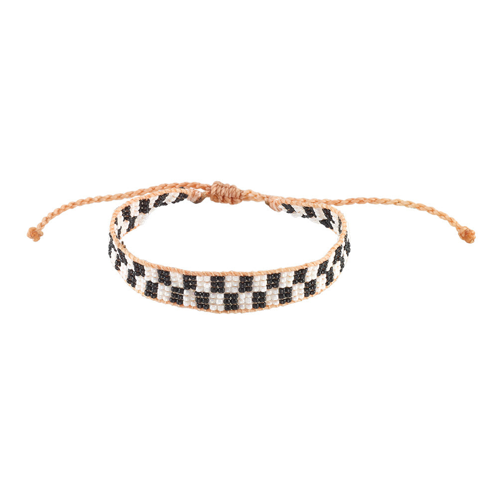 Venice Beach Seed Bead Checkerboard Bracelet