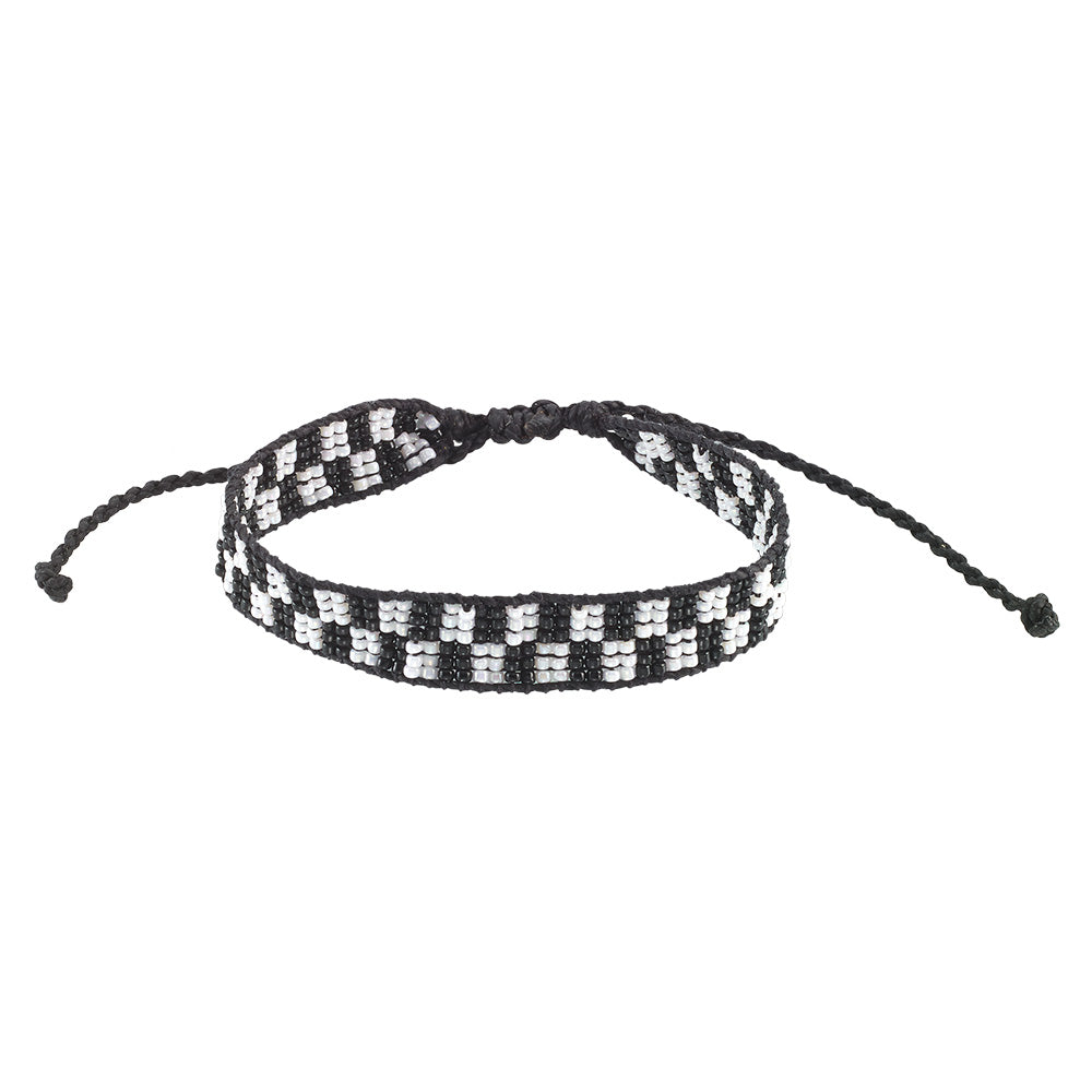 Venice Beach Seed Bead Checkerboard Bracelet