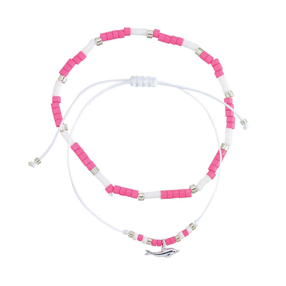 &quot;Be Kind to All Kinds&quot; Sealife Seedbead Bracelet Set/2