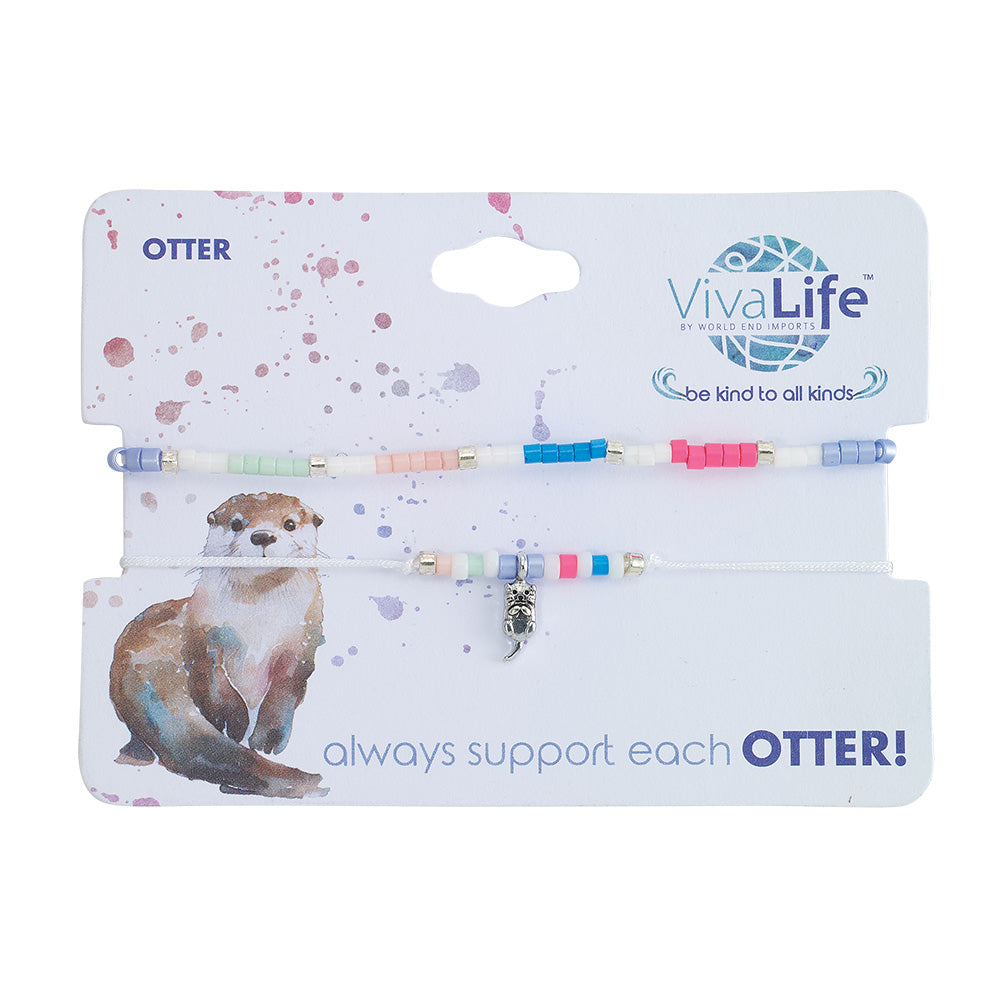 &quot;Be Kind to All Kinds&quot; Sealife Seedbead Bracelet Set/2