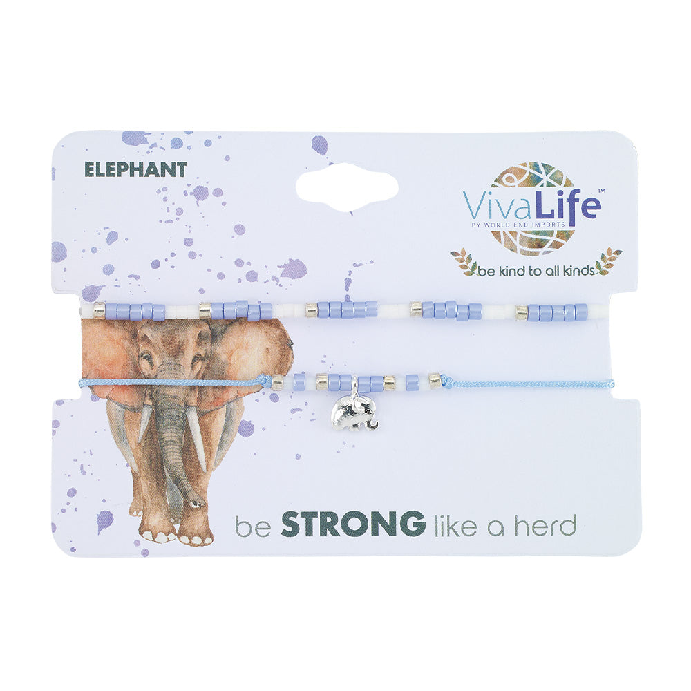 &quot;Be Kind To All Kinds&quot; Wildlife Seedbead Bracelet Set/2