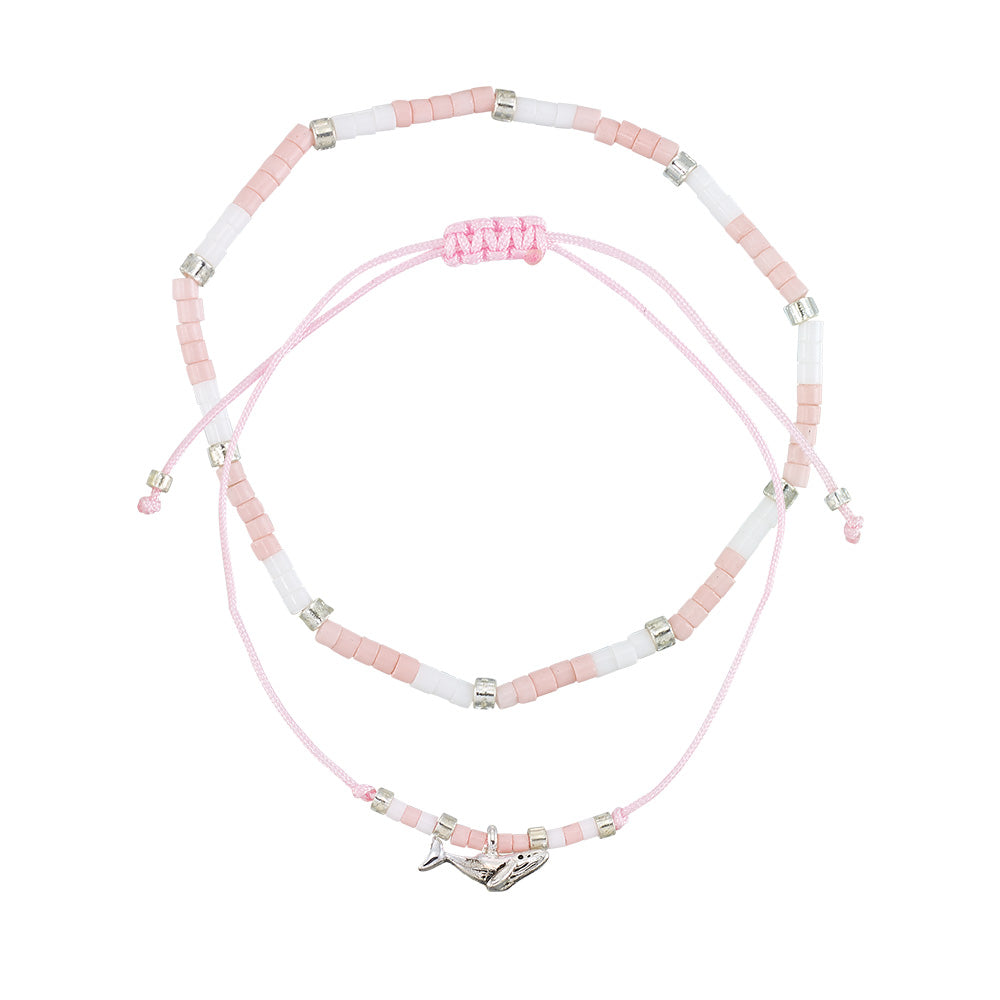 &quot;Be Kind to All Kinds&quot; Sealife Seedbead Bracelet Set/2